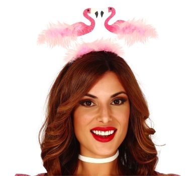 Flamingi, opaska z puszkiem