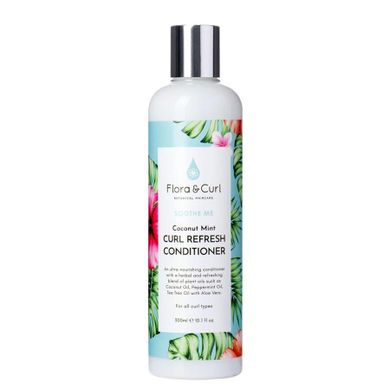 Flora & Curl, Coconut Mint Curl Refresh Conditioner, odświeżająca odżywka do włosów kręconych 300ml