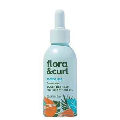 Flora & Curl, Coconut Mint Scalp Refresh Pre-Shampoo Oil, odświeżający olejek do włosów kręconych, 100 ml