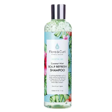 Flora & Curl, Coconut Mint Scalp Refresh Shampoo, szampon do włosów kręconych, 300 ml