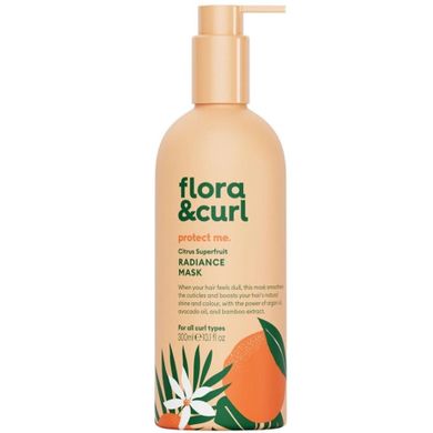 Flora & Curl, Protect Me Citrus Superfruit Radiance Mask, maska do włosów kręconych, 300 ml