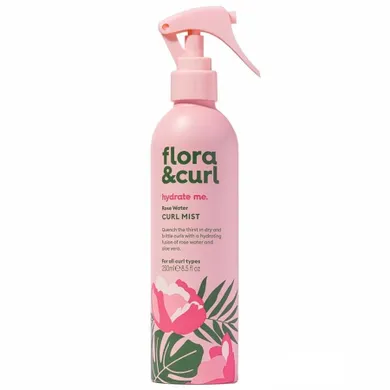 Flora & Curl, Rose Water Curl Mist nawilżająca mgiełka do włosów kręconych 250ml