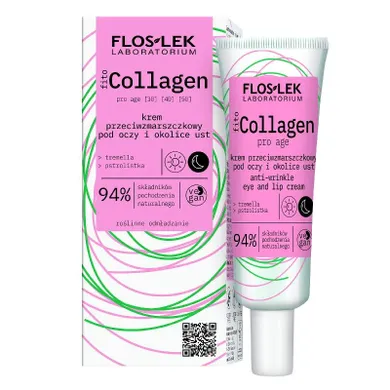 Floslek, Fito Collagen, krem przeciwzmarszczkowy pod oczy i okolice ust na dzień i noc, 30 ml