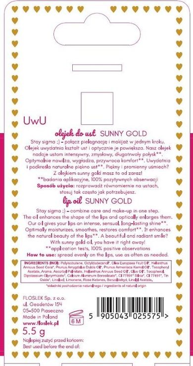 Floslek, olejek do ust, sunny gold, 5,5g