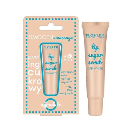 Floslek, peeling cukrowy do ust, off-white, 14g