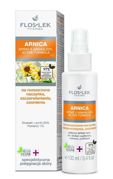 Floslek, Pharma Arnica, spray na rozszerzone naczynka, zaczerwienienia i zasinienia, 100 ml