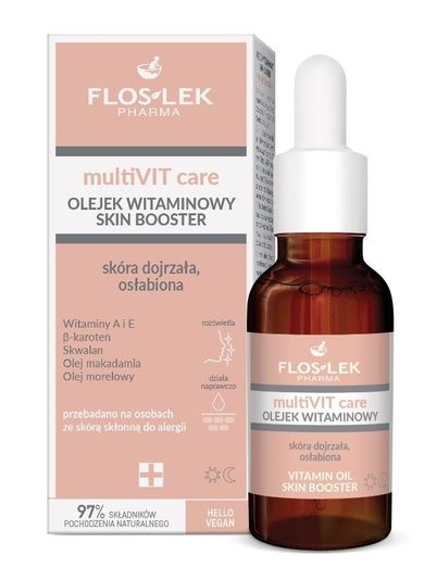 Floslek, Pharma, multiVIT Care, olejek witaminowy skin booster - skóra dojrzała, osłabiona, 30 ml