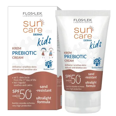 Floslek, Sun Care Derma Kids, krem przeciwsłoneczny dla dzieci, prebiotic, SPF50+, 50 ml