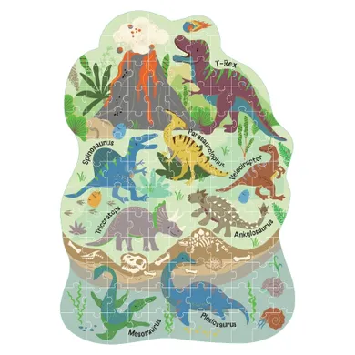 Floss & Rock, Dinozaury, puzzle, 120 elementów