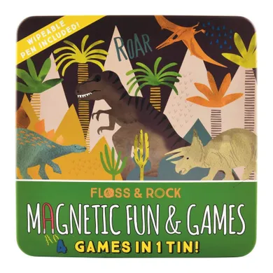 Floss & Rock, Dinozaury, zestaw magnetycznych gier i zabaw 4w1