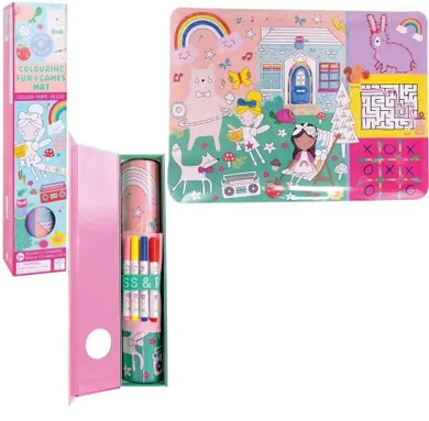 Floss & Rock, Tęczowe wróżki, silikonowa mata z łamigłówkami i grami