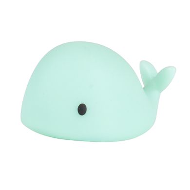 Flow Amsterdam, Wieloryb Moby, mini lampka nocna LED, zielona
