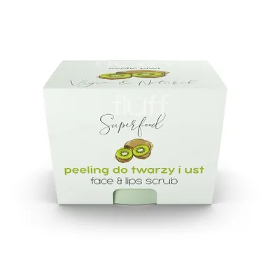 Fluff, Face And Lips, scrub, peeling do twarzy i ust, Kiwi, 80g