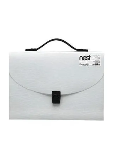 Foldermate, teczka harmonijkowa z uchwytem, biała, 1 szt.