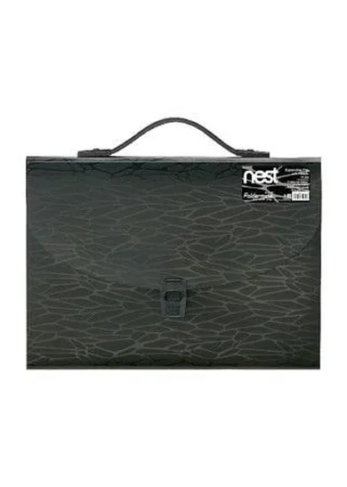 Foldermate, teczka harmonijkowa z uchwytem, czarna, 1 szt.