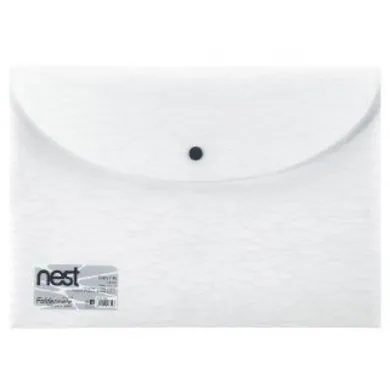 Foldermate, teczka kopertowa, zamykana, A4, biała