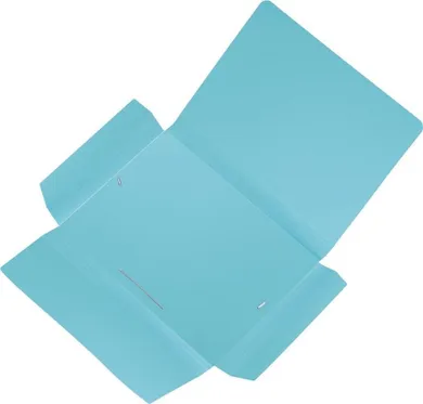 Foldermate, teczka skrzydłowa z gumką, A4, błękitna