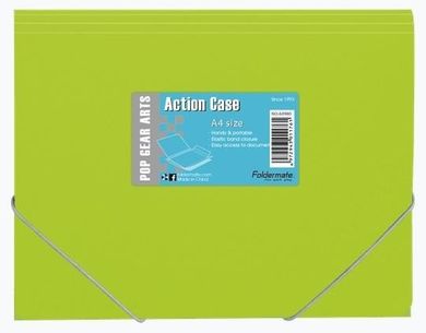 Foldermate, teczka skrzydłowa z gumką, jasny zielony, 1 szt.