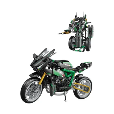 Forange, zielony motocykl sportowy 2w1, klocki konstrukcyjne, 515 elementów