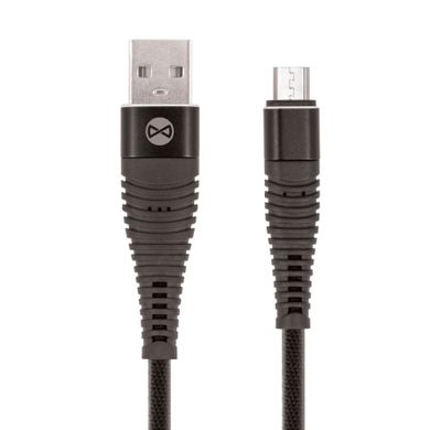 Forever, kabel micro-USB Shark, czarny, 1 m, 2A
