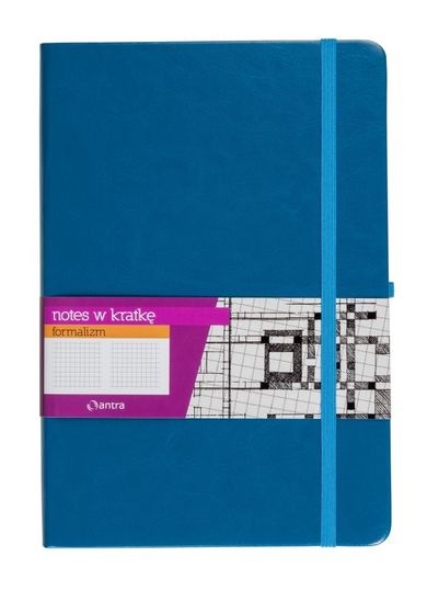 Formalizm, notes A5 z gumką, w kratkę, niebieski, 1 szt.