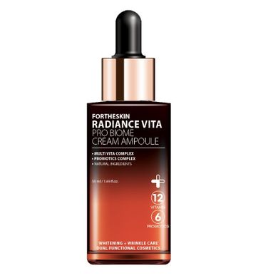 Fortheskin, Radiance Vita, rozjaśniająca ampułka kremowa z witaminami, 50 ml