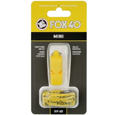 Fox 40, Mini Safety, gwizdek, głośność 109 dB, żółty