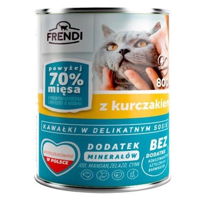 Frendi, kawałki w sosie z kurczakiem, mokra karma dla kota, 800g