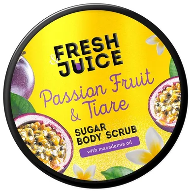 Fresh Juice, cukrowy peeling do ciała, marakuja i tiare, 200 ml