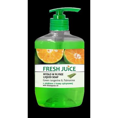 Fresh Juice, kremowe mydło w płynie, green tangerine & palmarosa z olejkiem z trawy cytrynowej, 460 ml