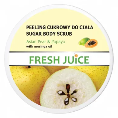 Fresh Juice, peeling cukrowy do ciała, asian pear & papaya, 225 ml