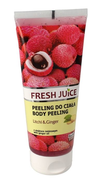 Fresh Juice, peeling do ciała, Litchi & Ginger, 200 ml