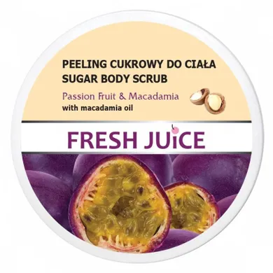 Fresh Juice, peeling do ciała, marakuja i brązowy cukier, 225 ml