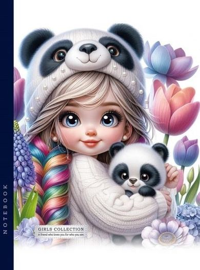 Fresh, notatnik, 64 kartki, kratka, dziewczynka i panda, 143-200 cm, 1 szt.