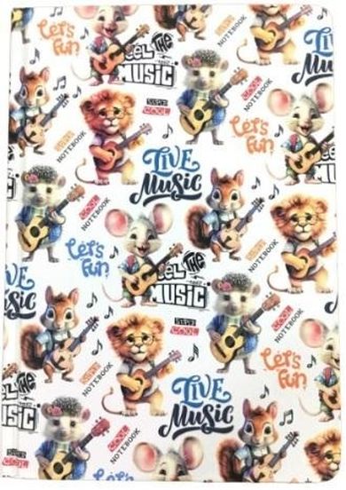 Fresh, notatnik A5, 64 kartki, gładki Zwierzaki muzyka, 1 szt.