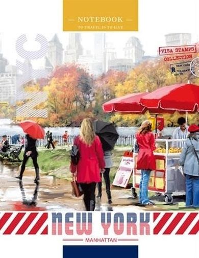 Fresh, notatnik ozdobny, 128-165, 64 kartki, kratka, Nowy Jork park, 1 szt.