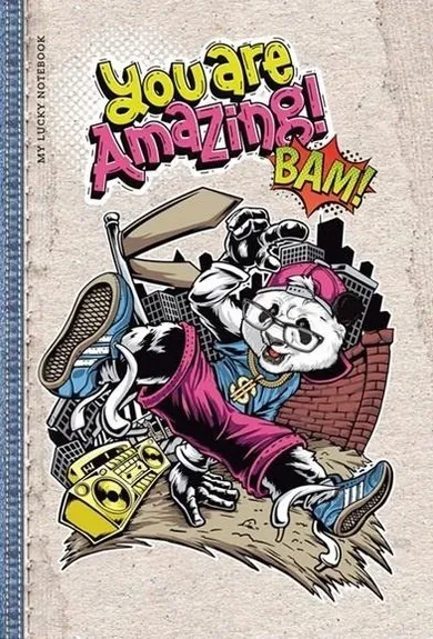 Fresh, notatnik ozdobny, 143-210, 64 kartki, linia, Panda, 1 szt.