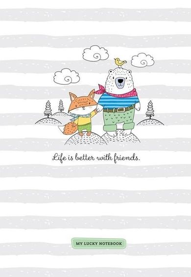 Fresh, notatnik ozdobny, 143-210, 80 kartek, kratka, Przyjaciele, 1 szt.