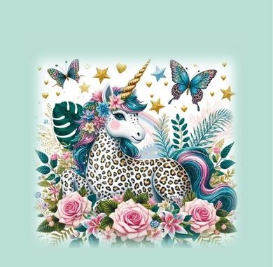 Fresh, notatnik ozdobny, 48 stron, gładki, jednorożec, 100-100 cm, 1 szt.