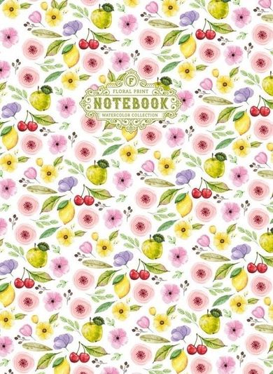 Fresh, notatnik ozdobny, 64 kartki, kratka, Kwiaty, zielone, 1 szt.