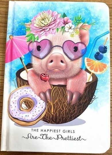 Fresh, notatnik ozdobny A6, 64 kartek, gładki, świnka, 1 szt.