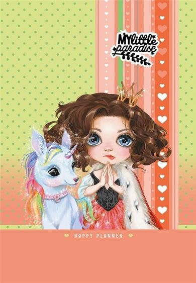 Fresh, planer dla dziewczynek, 96 kartek, kratka, brokat, 135-197 cm