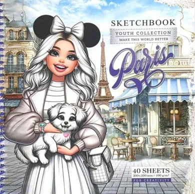 Fresh, szkicownik, 200-200 mm, 40 kartek, gładki, Paryż, 1 szt.