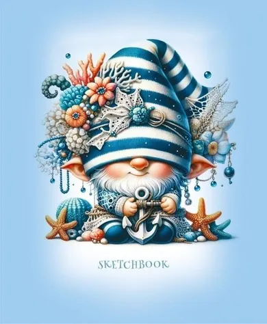 Fresh, szkicownik, 24 strony, 100g, gnom niebieski, 148-105 cm, 1 szt.