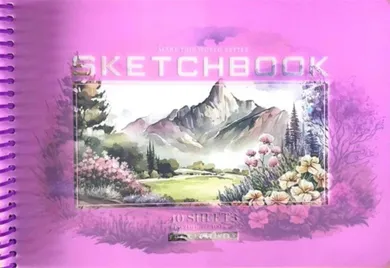 Fresh, szkicownik na spirali, A5, 40 kartek, gładki, Góry, 1 szt.