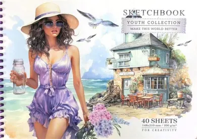 Fresh, szkicownik na spirali, A5, 40 kartek, gładki, Kawiarnia, 1 szt.