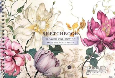 Fresh, szkicownik na spirali, A5, 40 kartek, gładki, Kwiaty, 1 szt.