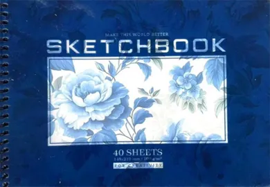 Fresh, szkicownik na spirali, A5, 40 kartek, gładki, Kwiaty, 1 szt.