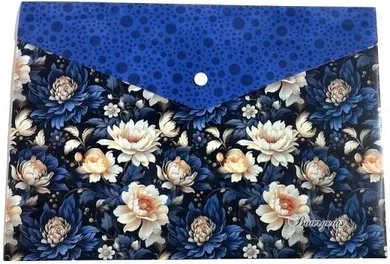 Fresh, teczka plastikowa z klipsem A4+, Kwiaty