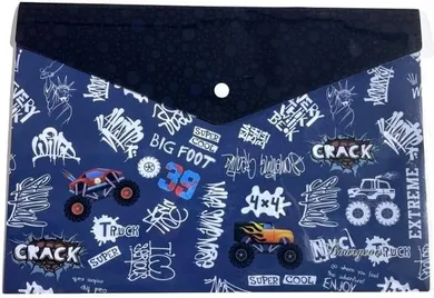 Fresh, teczka plastikowa z klipsem A4+, Monster Truck